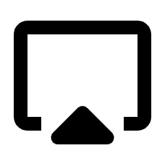 Airplay Icon from Rounded Line - Streamline Material Set