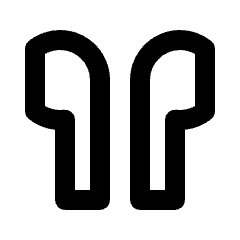 Airpods Icon from Rounded Line - Streamline Material Set