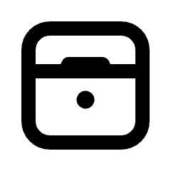 Airpods Case Icon from Rounded Line - Streamline Material Set