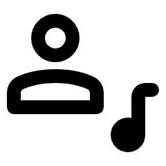 Artist Icon from Rounded Line - Streamline Material Set