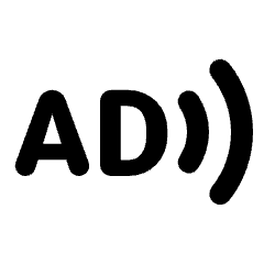 Audio Description Icon from Rounded Line - Streamline Material Set