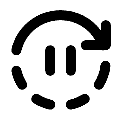 Autopause Icon from Rounded Line - Streamline Material Set