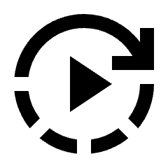 Autoplay Fill Icon from Sharp Fill - Streamline Material Set