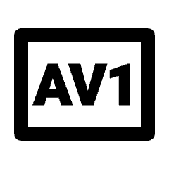 Av1 Icon from Outlined Line - Streamline Material Set