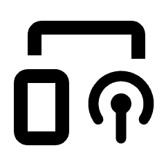 Broadcast On Device Icon from Rounded Line - Material Pro Set