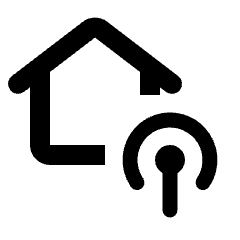 Broadcast On Home Icon from Rounded Line - Streamline Material Set