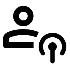 Broadcast On Personal Icon from Rounded Line - Streamline Material Set