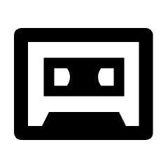 Cassette Tape Icon from Outlined Line - Streamline Material Set