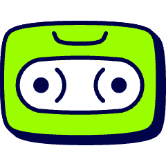 Cassette Tape Icon from Stickies Duo Set
