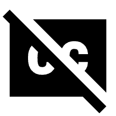 Closed Caption Disabled Fill Icon from Sharp Fill - Streamline Material Set