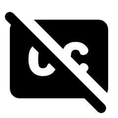 Closed Caption Disabled Fill Icon from Rounded Fill - Streamline Material Set