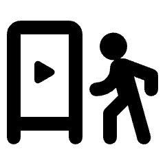 Digital Out Of Home Icon from Rounded Line - Material Pro Set