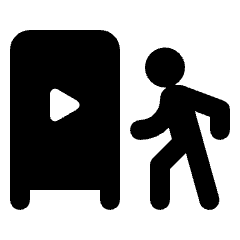 Digital Out Of Home Fill Icon from Rounded Fill - Material Pro Set