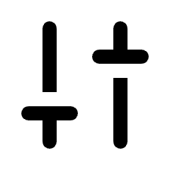 Discover Tune Fill Icon from Rounded Fill - Streamline Material Set