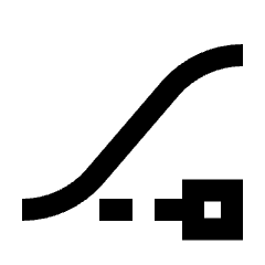 Ease In Icon from Sharp Line - Material Pro Set