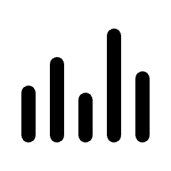 Equalizer Fill Icon from Rounded Fill - Streamline Material Set