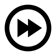 Fast Forward Circle Icon from Outlined Line - Streamline Material Set