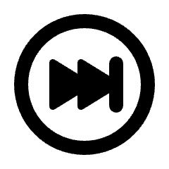 Fast Forward Circle Alt Icon from Rounded Line - Streamline Material Set