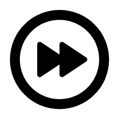 Fast Forward Circle Icon from Rounded Line - Material Pro Set