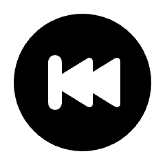 Fast Rewind Circle Alt Fill Icon from Rounded Fill - Streamline Material Set