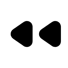 Fast Rewind Fill Icon from Rounded Fill - Streamline Material Set