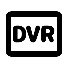 Fiber Dvr Icon from Rounded Line - Streamline Material Set