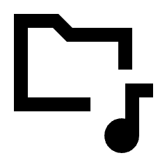 Folder Music Alt Icon from Sharp Line - Streamline Material Set