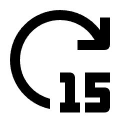 Forward 15 Fill Icon from Outlined Fill - Streamline Material Set