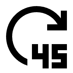 Forward 45 Fill Icon from Sharp Fill - Material Pro Set