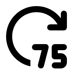 Forward 75 Icon from Rounded Line - Material Pro Set