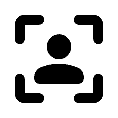 Frame Person Icon from Rounded Line - Streamline Material Set