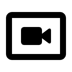 Hangout Video Icon from Rounded Line - Streamline Material Set