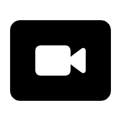 Hangout Video Fill Icon from Rounded Fill - Streamline Material Set