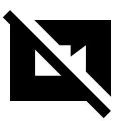 Hangout Video Off Fill Icon from Sharp Fill - Streamline Material Set