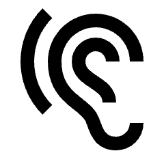 Hearing Icon from Sharp Line - Streamline Material Set