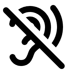 Hearing Disabled Icon from Rounded Line - Material Pro Set