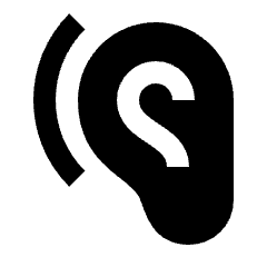 Hearing Fill Icon from Sharp Fill - Streamline Material Set