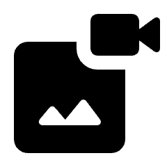 Image To Video Fill Icon from Rounded Fill - Streamline Material Set