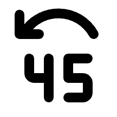 Jump Back 45 Fill Icon from Rounded Fill - Streamline Material Set