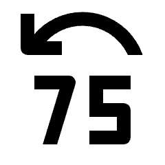 Jump Back 75 Fill Icon from Outlined Fill - Streamline Material Set