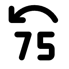 Jump Back 75 Fill Icon from Rounded Fill - Material Pro Set