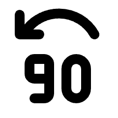 Jump Back 90 Fill Icon from Rounded Fill - Material Pro Set