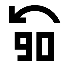 Jump Back 90 Fill Icon from Sharp Fill - Streamline Material Set