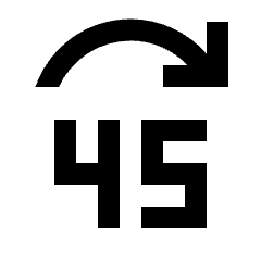 Jump Forward 45 Icon from Sharp Line - Streamline Material Set