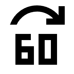 Jump Forward 60 Fill Icon from Sharp Fill - Streamline Material Set