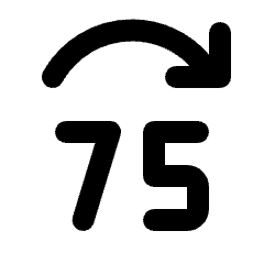 Jump Forward 75 Fill Icon from Rounded Fill - Streamline Material Set
