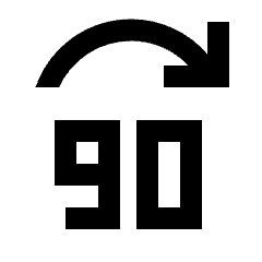 Jump Forward 90 Icon from Sharp Line - Streamline Material Set