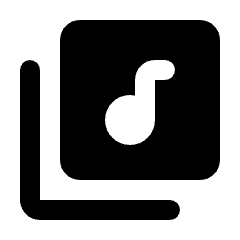 Library Music Fill Icon from Rounded Fill - Material Pro Set