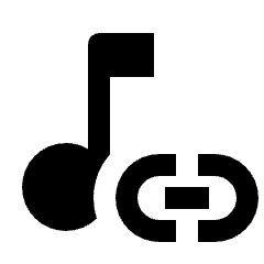 Link Music Icon from Outlined Line - Material Pro Set