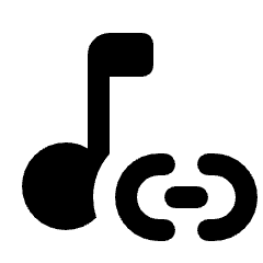 Link Music Fill Icon from Rounded Fill - Material Pro Set